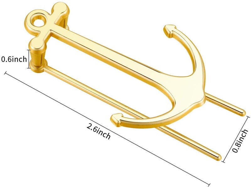 OOCC Creative Anchor Bookmark for Reading Hands Free Metal Bookmark Page Holder Book Holder Students Teachers Graduation Gifts School Office Supplies (Golden) - Image 2